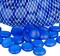 Flat Marbles Vase Filler - 0.68 Lb (70 pcs) Cobalt Glass Pebbles Vases - Clear Glass Stones for Vases - Flat Glass Marble for craft and Home décor - Aquarium Glass Marble filler